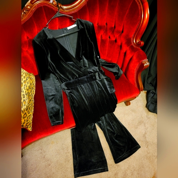 Shoe Dazzle Pants - Velvet Pantsuit